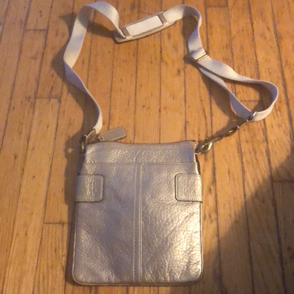 Coach Metallic Gold Leather Crossbody - Picture 4 of 9